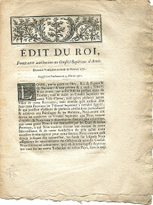 Edit du roi portant attribution au Conseil Superieur d Arras 